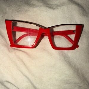 Red Cat-Eye Fashion Glasses for Women